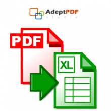 Adept PDF to Excel Converter3.80Tối ưu chuyển đổi PDF sang Excel