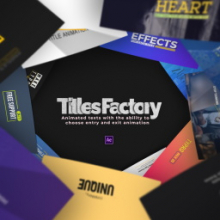 Aescripts Titles Factory 1.0 Tạo hiệu ứng tiêu đề chuyên nghiệp