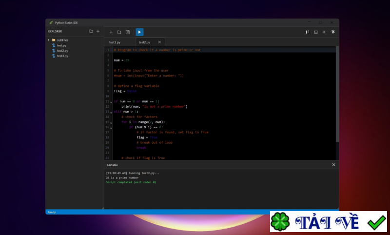 evlarsoft-python-script-ide image