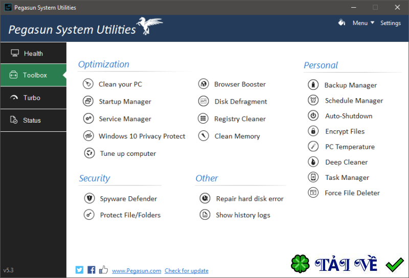 pegasun-system-utilities image
