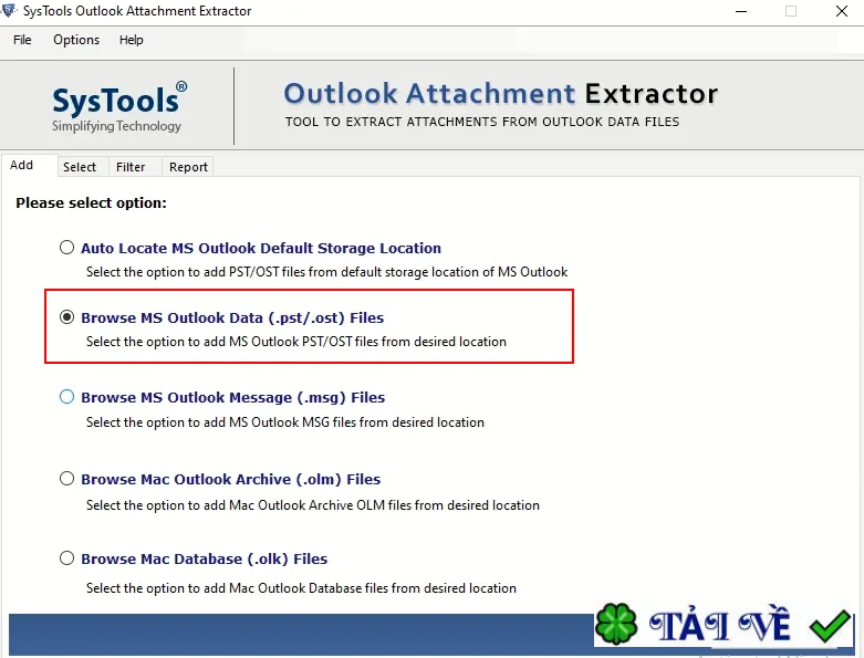 systools-outlook-attachment-extractor image