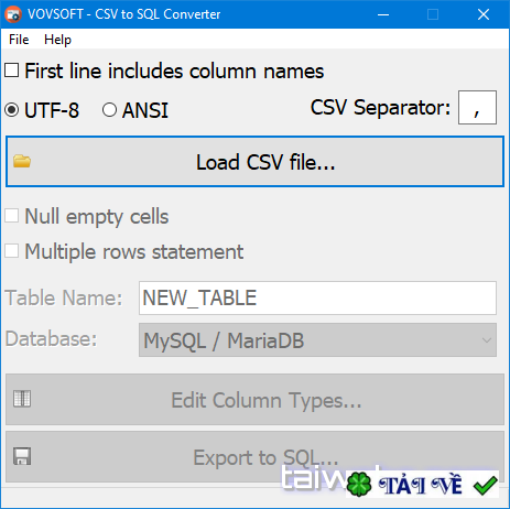 vovsoft-csv-to-sql-converter image
