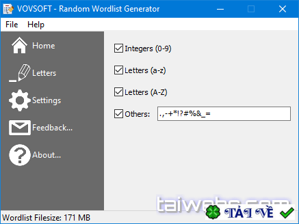 vovsoft-random-wordlist-generator image