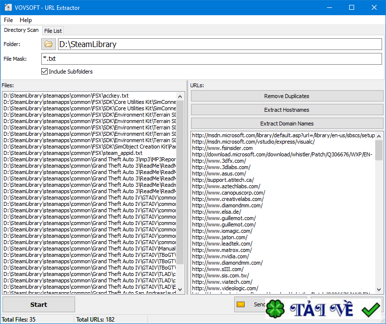 vovsoft-url-extractor image