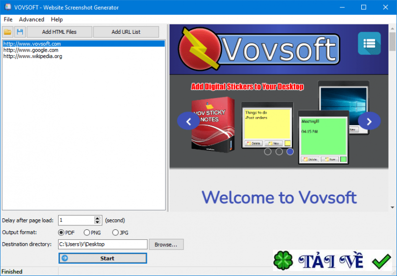 vovsoft-website-screenshot-generator image