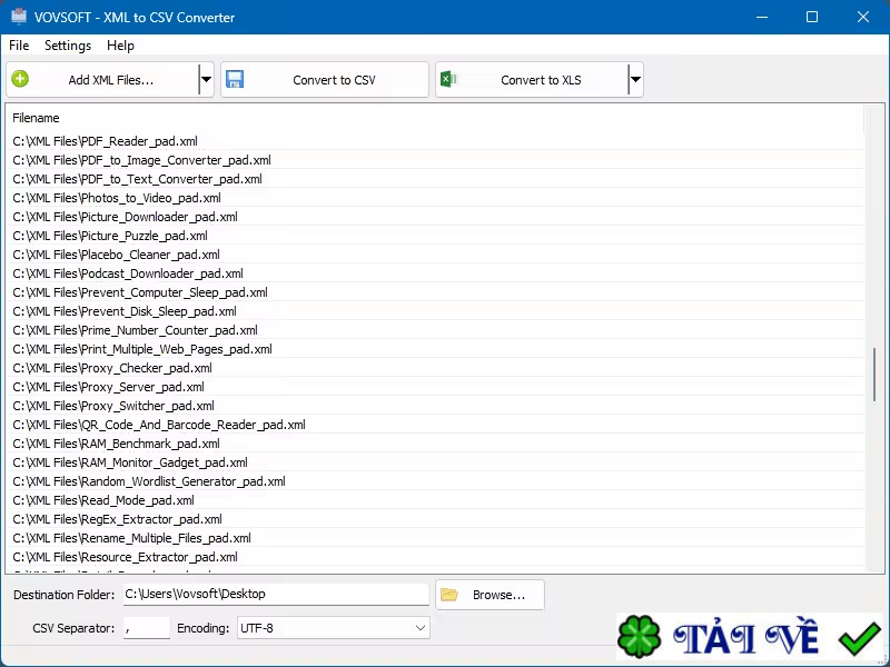 vovsoft-xml-csv-converter image